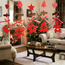 12pcs Creative Heart Star DIY Wooden Christmas Tree Ornament Decoration