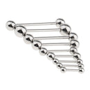 9 Pieces Stainless Steel Barbell Tongue Ring Eyebrow Nipple Tragus 18/16g