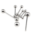 9 Pieces Stainless Steel Barbell Tongue Ring Eyebrow Nipple Tragus 18/16g