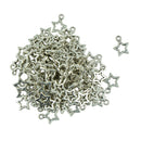 100pcs Antique Silver Hollow Star Charms Pendants DIY Jewellery Making Craft