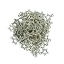 100pcs Antique Silver Hollow Star Charms Pendants DIY Jewellery Making Craft