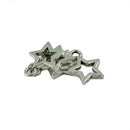 100pcs Antique Silver Hollow Star Charms Pendants DIY Jewellery Making Craft