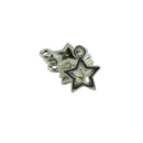 100pcs Antique Silver Hollow Star Charms Pendants DIY Jewellery Making Craft