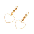 Vintage Multilayer Alloy Ball Heart Shape Dangle Earrings Party Jewelry Gift