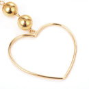 Vintage Multilayer Alloy Ball Heart Shape Dangle Earrings Party Jewelry Gift