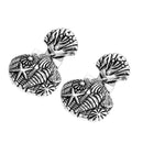 Fashion Stud Earrings Silver Alloy Shell Starfish Shaped 3D Carved Charm Vintage Women Wedding Earrings Personality Design