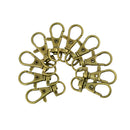 10 Pcs Swivel Lobster Clasp Clips Snap Hooks Keychain Bag DIY Craft Key