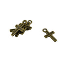Lots Of 200 Pieces Antique Bronze Cross Charms Pendant Jewelry Craft DIY