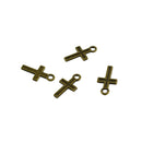 Lots Of 200 Pieces Antique Bronze Cross Charms Pendant Jewelry Craft DIY