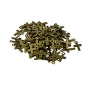Lots Of 200 Pieces Antique Bronze Cross Charms Pendant Jewelry Craft DIY