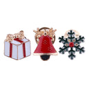 3pcs Snowflake Christmas Brooch Lot Lapel Pin Xmas Gift Christmas Ornaments