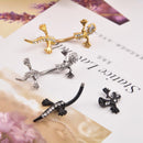 Stainless Steel Crystal Zircon Gecko Animal Dangle Navel Belly Button Ring