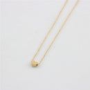 Simple Small Mini Smooth Heart Pendant Necklace Fashion Jewelry For Women