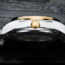 TEVISE Automatic Mechanical Watch For Men Tourbillion 24 Hour Moonphase Black 42mm Round Analog