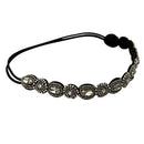 Women Hair Accessories Headband Hairband Bride Crystal Rhinestone Beads Black Elastic Rope Wedding Fashion Vintage Jewelry