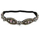 Bridal Flower Crystal Rhinestone Headband Adjustable Elastic Headband Tiara