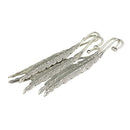 6 Pieces 3D Tibetan Silver Beading Feather Bookmarks With Loop For DIY Making