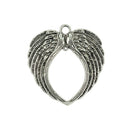 6 Pieces Vintage Big Double Angel Wings Heart Charm Pendant DIY Jewelry Gift
