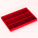 12 Grids Ring Earrings Cufflinks Jewelry Display Organizer Box Tray Showcase