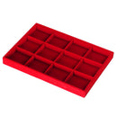 12 Grids Ring Earrings Cufflinks Jewelry Display Organizer Box Tray Showcase