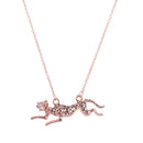 3D Leopard Chain Necklace Enamel Spot Leopard Animal Pendant Hippy Necklace