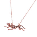 3D Leopard Chain Necklace Enamel Spot Leopard Animal Pendant Hippy Necklace