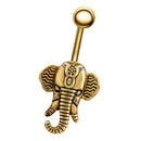 Retro Elephant Navel Piercing Belly Button Ring Gold Women Jewellery