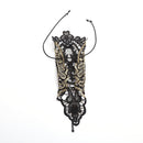 Lady Bridal Flower Lace Bracelet Gothic Handmade Wedding Slave Bracelet Ring