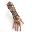Lady Bridal Flower Lace Bracelet Gothic Handmade Wedding Slave Bracelet Ring