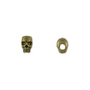10 Pieces Antique Bronze Large Hole 3D Skull Skeleton Spacer Loose Beads DIY