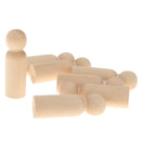 30pcs Wooden Peg Dolls Family People DIY Unpainted Children Kids Toys Craft