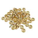 50 Pieces 10mm Light Gold Czech Crystal Spacer Rondelle Beads DIY Findings