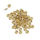 50 Pieces 10mm Light Gold Czech Crystal Spacer Rondelle Beads DIY Findings