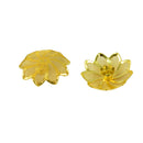10Pcs Gold Alloy 3D Lotus Blank Mesh DIY Jewelry Findings Beads Spacer Beading Base Setting Charm Jewelry Making