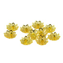 10Pcs Gold Alloy 3D Lotus Blank Mesh DIY Jewelry Findings Beads Spacer Beading Base Setting Charm Jewelry Making