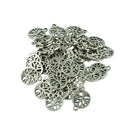 50Pcs Silver Alloy Filigree Vintage Living Tree of Life Jewelry DIY Charms Pendant Findings Jewelry Accessories 18x15mm