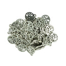 50Pcs Silver Alloy Filigree Vintage Living Tree of Life Jewelry DIY Charms Pendant Findings Jewelry Accessories 18x15mm