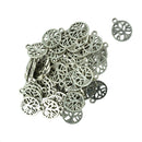 50Pcs Silver Alloy Filigree Vintage Living Tree of Life Jewelry DIY Charms Pendant Findings Jewelry Accessories 18x15mm