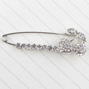 Lovely Crystal Cherry Shape Safety Pin Scarf Brooch Pin Lady Brooch Charms