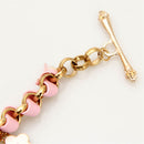 Women Star Flower Cards Bracelet Crystal Leather Rope Bangle Charms Jewelry