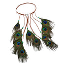 Handmade Ethnic Peacock Feather Headband Boho Long Tassel Hair Accessories