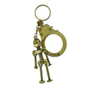 Novelty New Steampunk Screw Robot Pendant Key Ring Clips Keychain for Key Organization