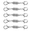 5pcs 5mm Silver Plated Magnetic Clasps For Necklace Jewelry Making Findings