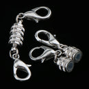 5pcs 5mm Silver Plated Magnetic Clasps For Necklace Jewelry Making Findings
