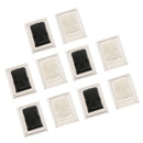 10Pcs Rectangle Acrylic Jewelry Ring Display Finger Holder Stand Showcase Counter Display Rack Black And White Color