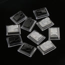 10Pcs Rectangle Acrylic Jewelry Ring Display Finger Holder Stand Showcase Counter Display Rack Black And White Color
