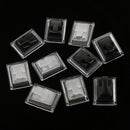 10Pcs Rectangle Acrylic Jewelry Ring Display Finger Holder Stand Showcase Counter Display Rack Black And White Color