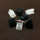 10Pcs Rectangle Acrylic Jewelry Ring Display Finger Holder Stand Showcase Counter Display Rack Black And White Color