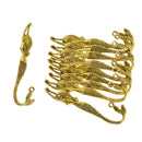 10 Pieces Antique Gold Metal Beading Wavy Mermaid Bookmarks with Loop DIY Craft