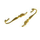 10 Pieces Antique Gold Metal Beading Wavy Mermaid Bookmarks with Loop DIY Craft
